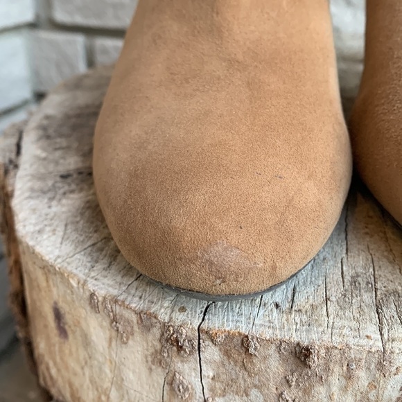 𝅺DKNYC Samira Suede Round Toe Ankle Booties Tan Sz 10 - Picture 5 of 14